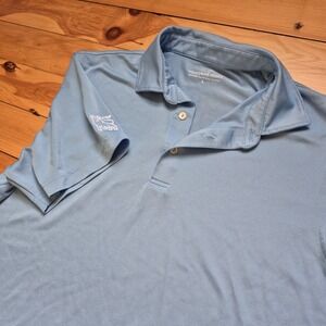 Vineyard Vines Performance Polo Shirt Mens L Blue Golf Preppy Lightweight Logo
